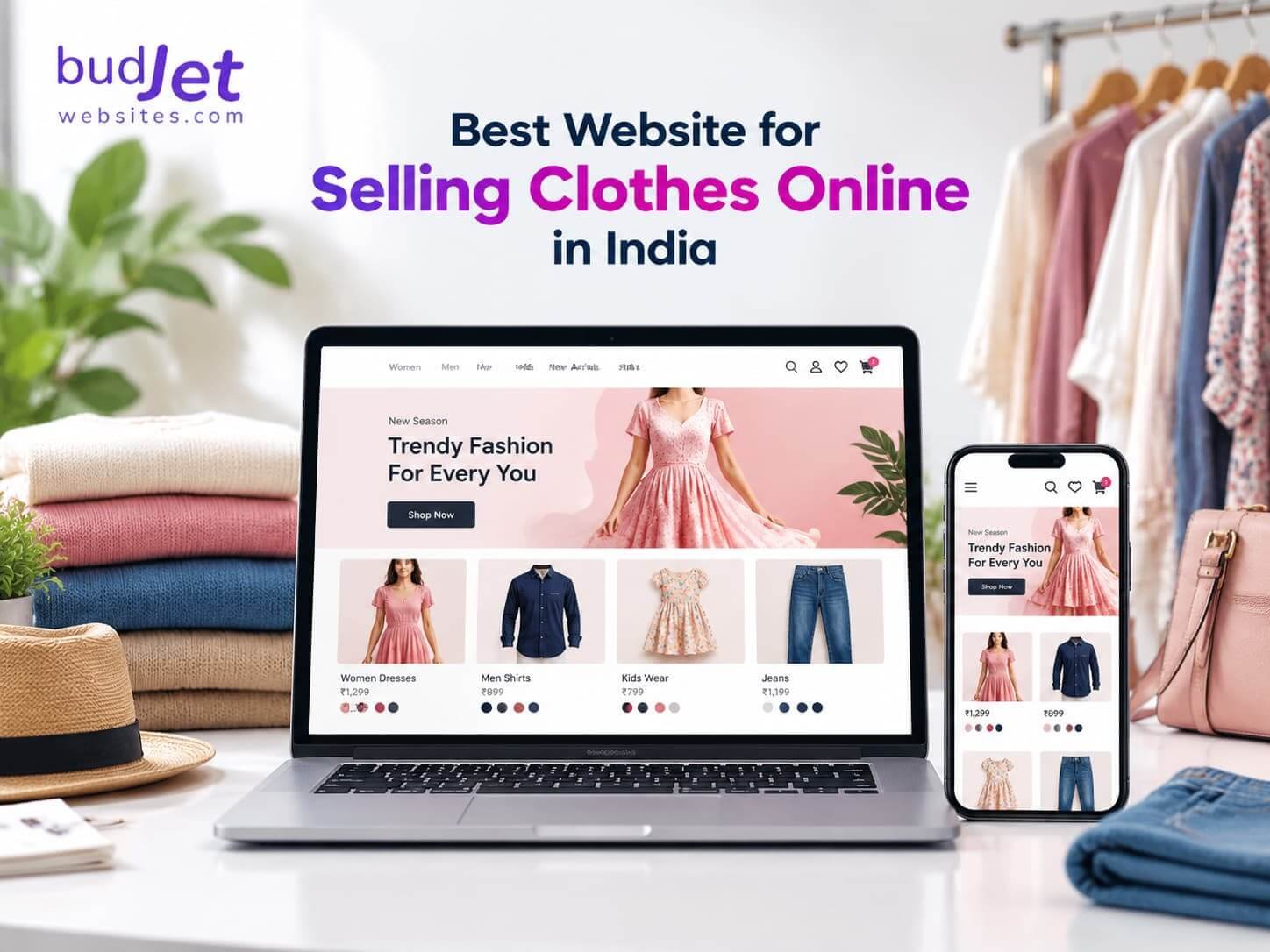 Best website for selling clothes online in India by Budjet Websites.