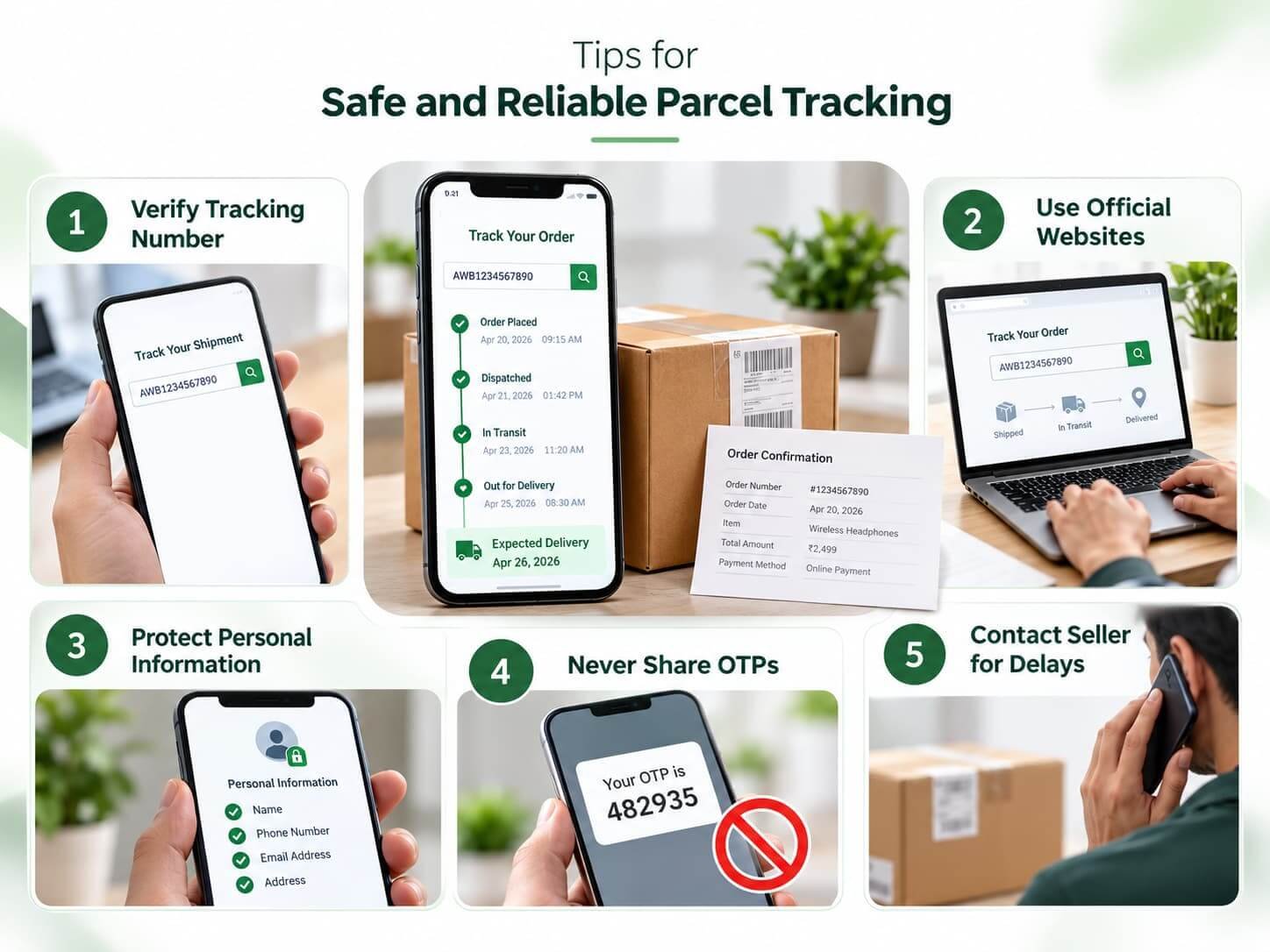 Tips for Safe and Reliable Parcel Tracking 5 tips for safe and reliable parcel tracking.